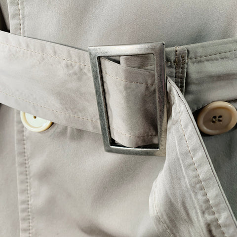 Veste ceinturée croisée en satin kaki DANIELE ALESSANDRINI Taille 38