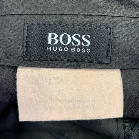 BOSS by HUGO BOSS Size 32 Green Iridescent Cotton Pleated Zip Fly Dress Pants