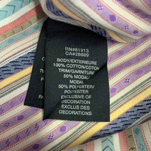 ROBERT GRAHAM Size M Multi Color Stripe Cotton Button Up Long Sleeve Shirt