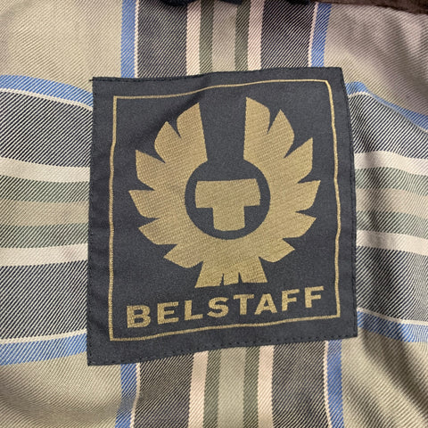BELSTAFF Size 44 -Trialmaster- Olive Waxed Cotton Belted Jacket