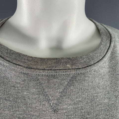 RED VALENTINO Size XS Grey Black Cotton Embroidered Sweatshirt Dress