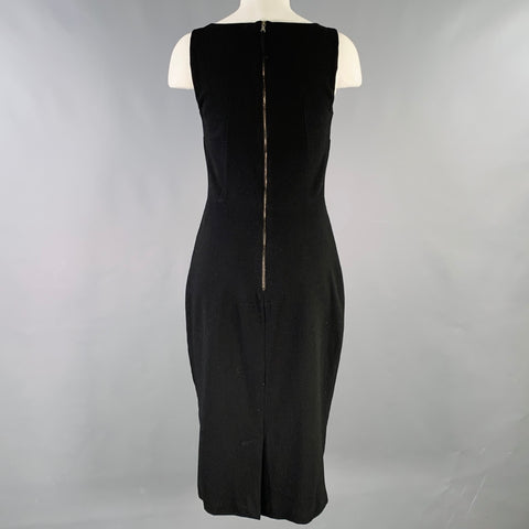 D&G by DOLCE & GABBANA Size 6 Black Crepe Back Zip Dress