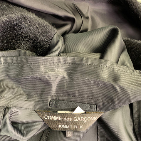 COMME des GARCONS HOMME PLUS Size M Black Faux Fur Removable Vest Jacket