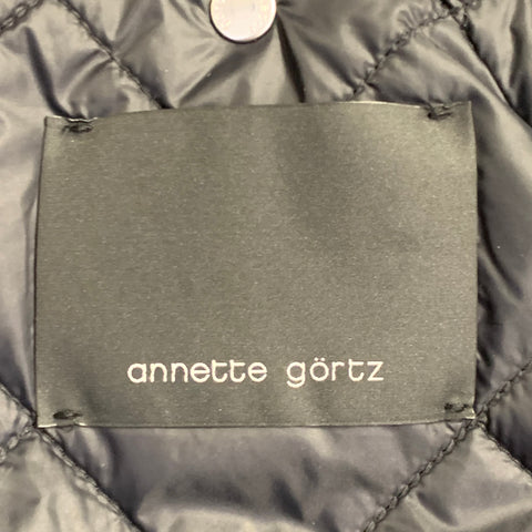 ANNETTE GOERTZ Size XS Black Polyester Hooded Layered Jacket