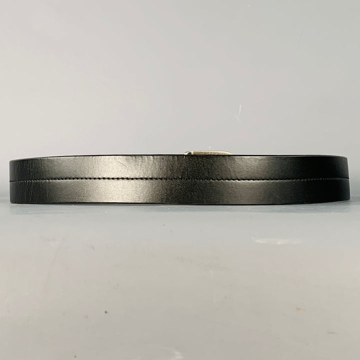BILL ADLER DESIGN Size 34 Black Brown Silver Reversible Leather Belt