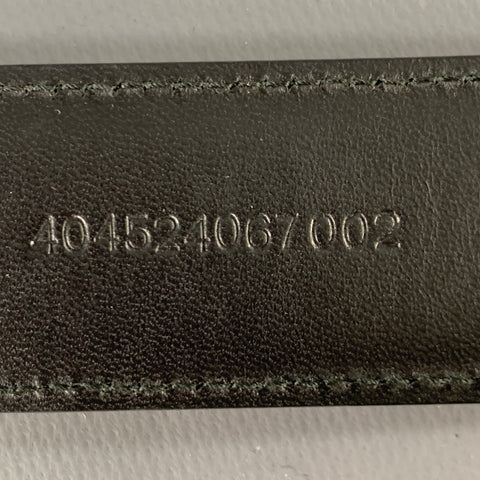 RALPH LAUREN Size 36 Black Silver Leather Belt