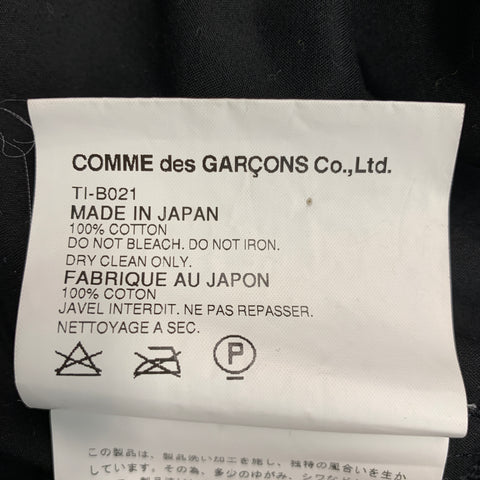 COMME des GARCONS Size S Black Cotton Collarless Blouse