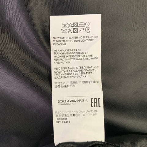 DOLCE & GABBANA Size 44 Black White Plaid Wool Blend Oversized Coat