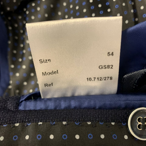 DANDY PARISIEN Chest Size 44 Navy Textured Wool Notch Lapel Sport Coat