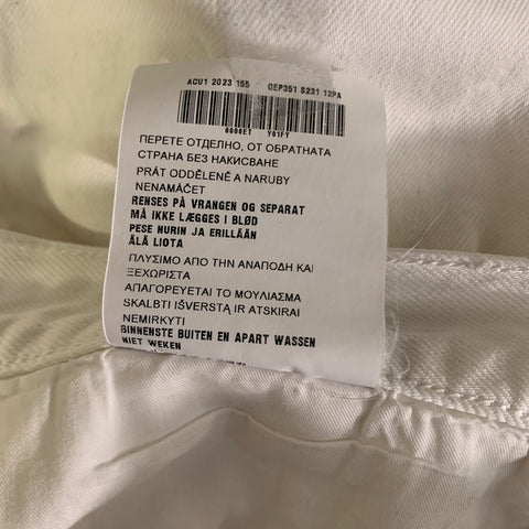 PRADA Size 36 White Denim Button Fly Jeans
