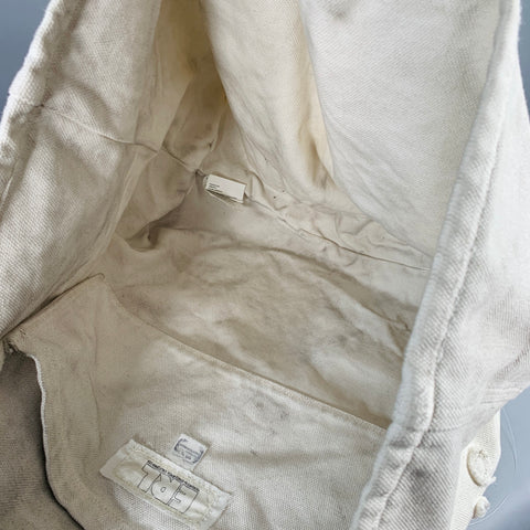 ERL AW24 Venice White Applique Organic Cotton Tote Bag
