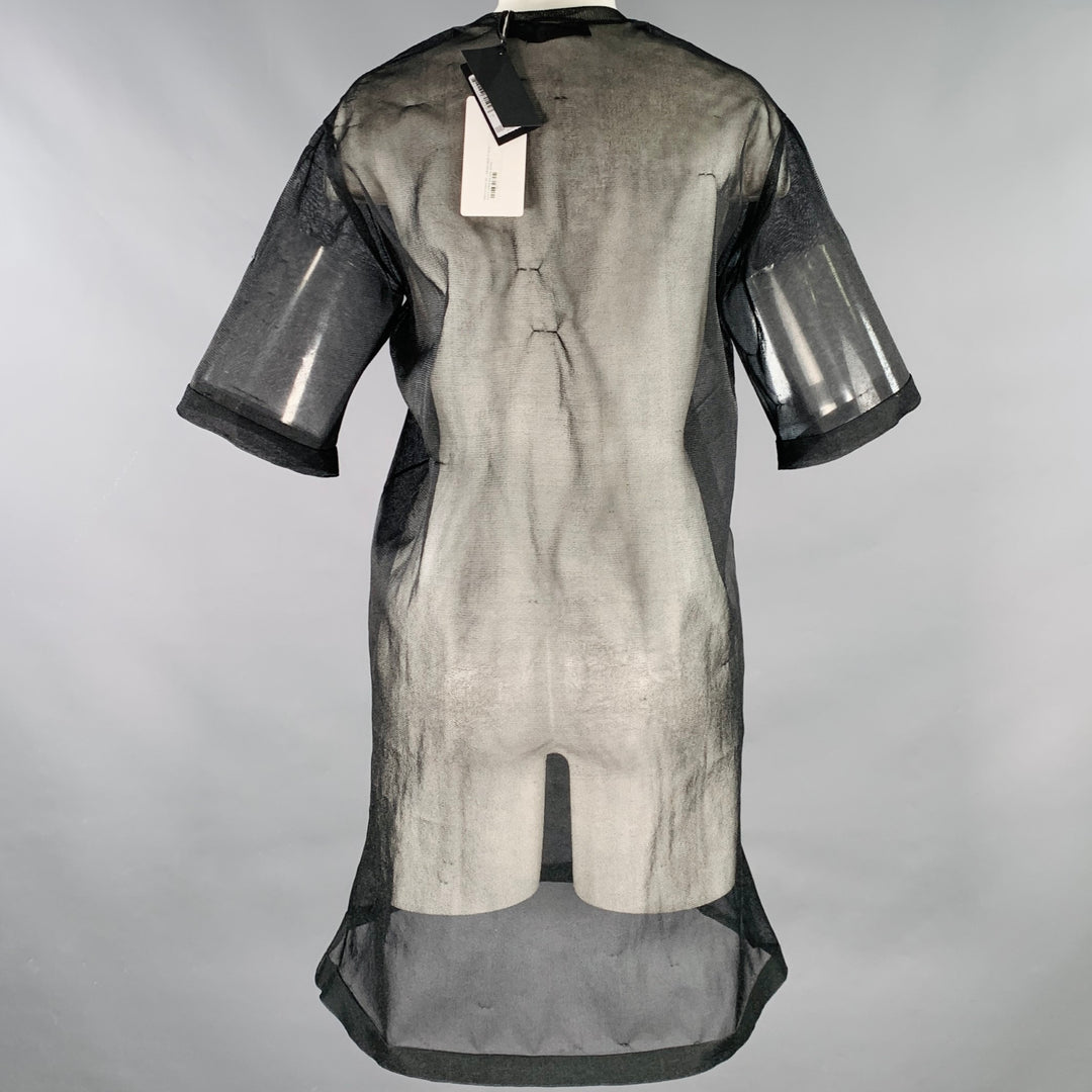 CALVIN KLEIN COLLECTION Size XS Wilson Black Mesh T-Shirt Dress Sui Generis Designer Consignment CALVIN KLEIN COLLECTION Size XS Wilson Black Mesh T-Shirt Dress Sui Generis Designer Consignment