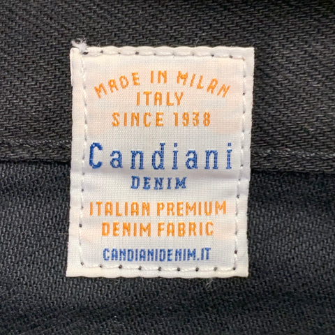 C.O.F. STUDIO Size 30 Black Twill Cotton Tapered Five Pockets Jeans