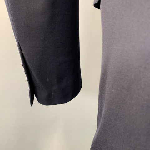 RALPH LAUREN Size 40 Regular Navy Twill Wool Notch Lapel Suit