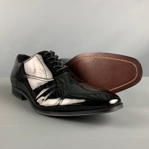 FLORSHEIM Size 11 Black Cap Toe Lace Up Shoes
