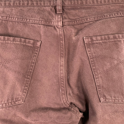 BRUNELLO CUCINELLI Size 32 Brown Twill Cotton Straight Five Pockets Jeans