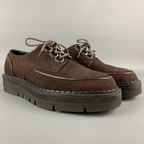 FOOT THE COACHER Taille 8 Chaussures à lacets en daim marron et noir