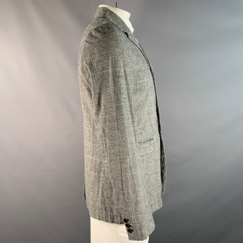 COMME des GARCONS BLACK Chest Size XL Black White Glenplaid Sport Coat