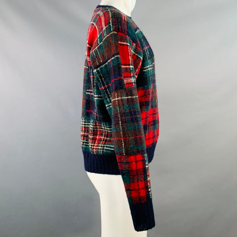 POLO by RALPH LAUREN Size M Multi Color Patchwork Wool Crew Neck Sweater