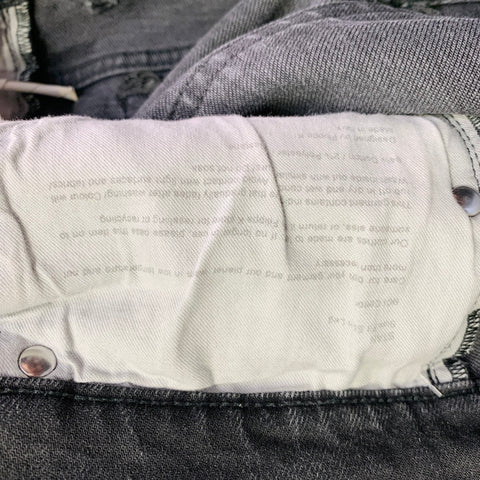FILIPPA K Jean coupe droite ajustée en sergé de coton mélangé gris charbon à braguette boutonnée Taille 33