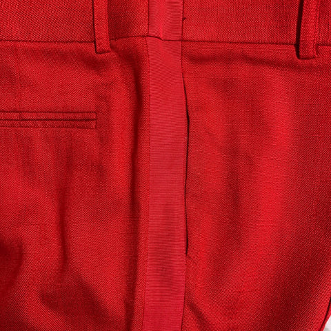 PETER DO Size S Red Viscose Blend Tapered Zip Fly Casual Pants