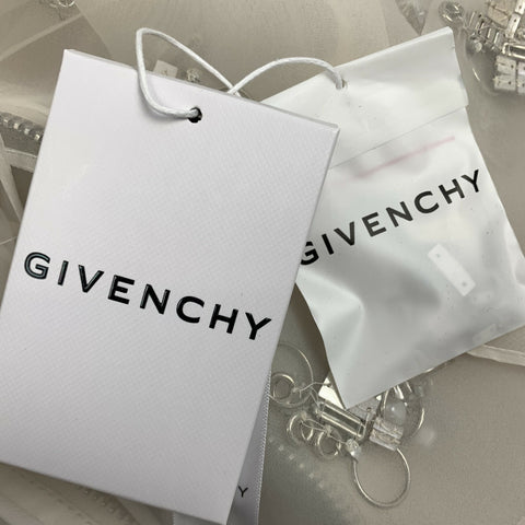 GIVENCHY SS 2021 Size 4 Cream Polyester Crystal Embellished Organza Shift Dress