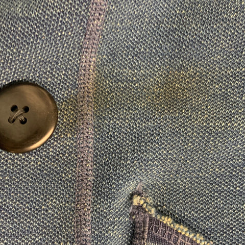 KAPITAL Size S Navy Linen Blend Double Breasted Jacket