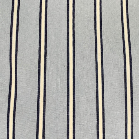 CAFE COTON Size L Blue Navy White Stripe Cotton French Cuffs Long Sleeve Shirt