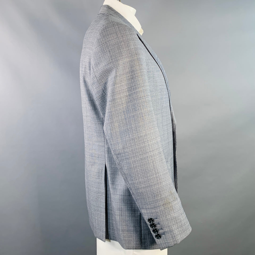 GIORGIO ARMANI Size 44 Regular Grey Blue Woven Wool Sport Coat