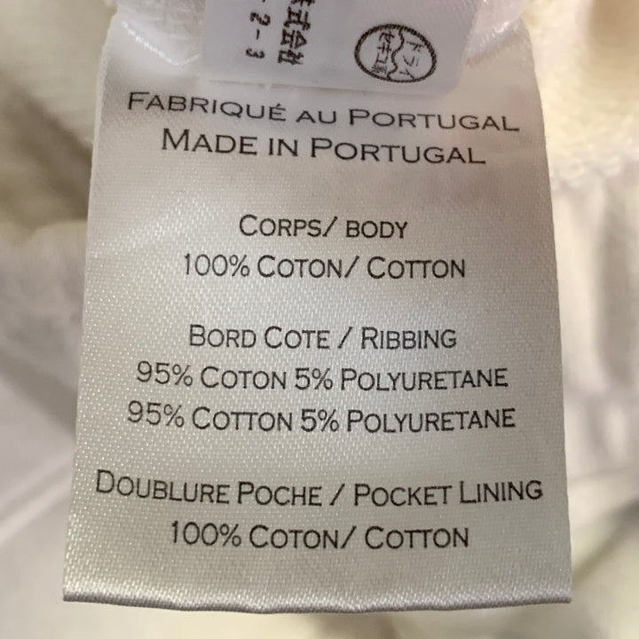 BALMAIN Size M White Cotton Drawstring Sweatpants Casual Pants