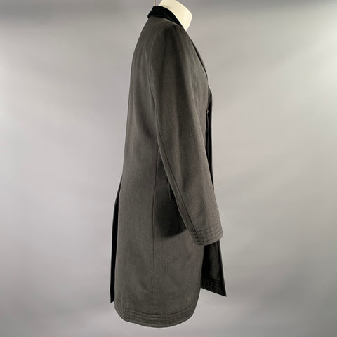 TED BAKER Size S Grey Black Heather Wool Peacoat