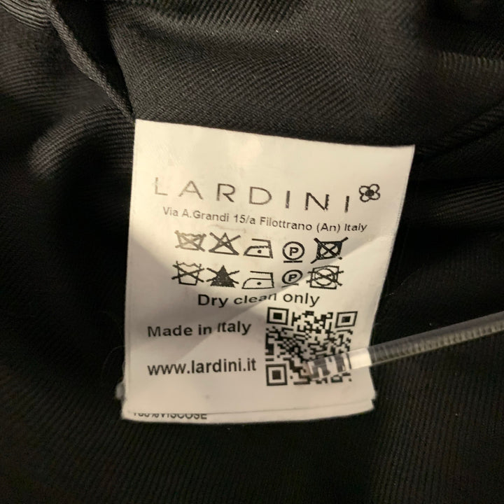 LARDINI Size 32 Black Wool Tuxedo Dress Pants