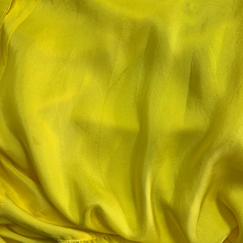 ANAAK Size S Sakura Yellow Silk Ruffled Strapless Dress