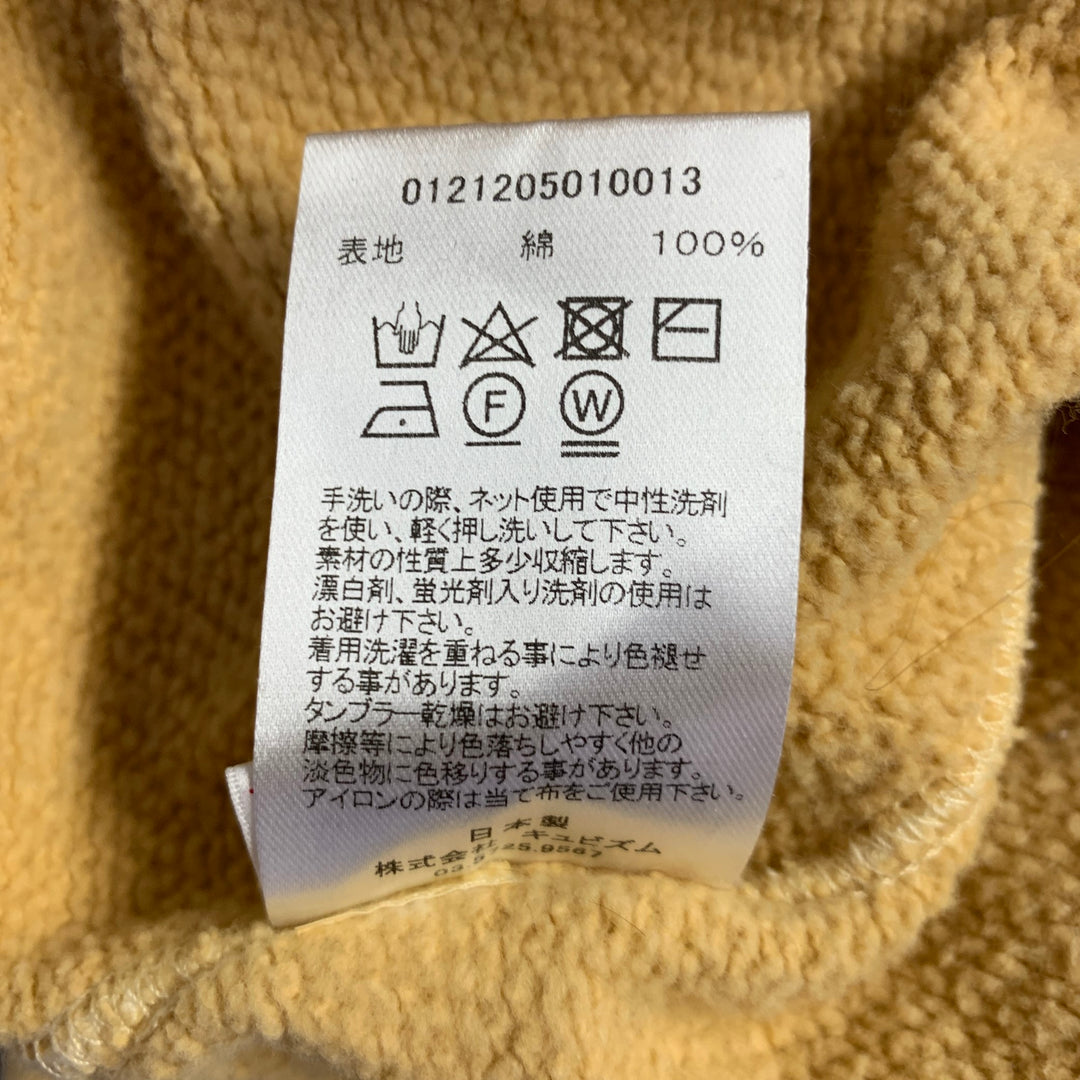 VISVIM Size L Yellow Mustard Dyed Cotton Hooded Sweatshirt