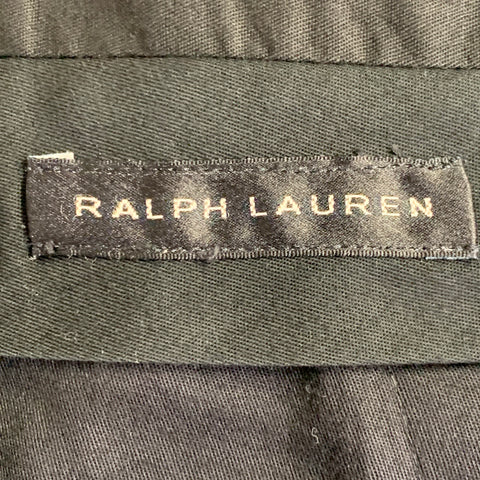 RALPH LAUREN Size 38 Regular Navy Grey Pinstripe Wool Notch Lapel Suit