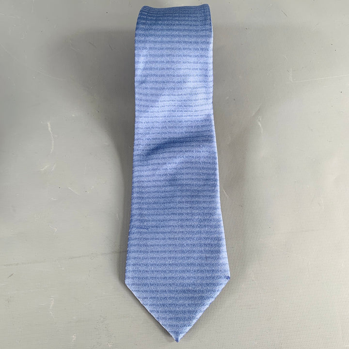 LOUIS VUITTON Blue Logo Silk Tie