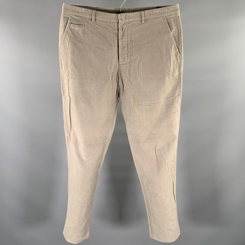 MAISON MARGIELA Size 34 Grey Cotton Straight Casual Pants