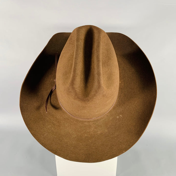 STETSON Size 7 1/4 Brown Felt Cowboy Hat