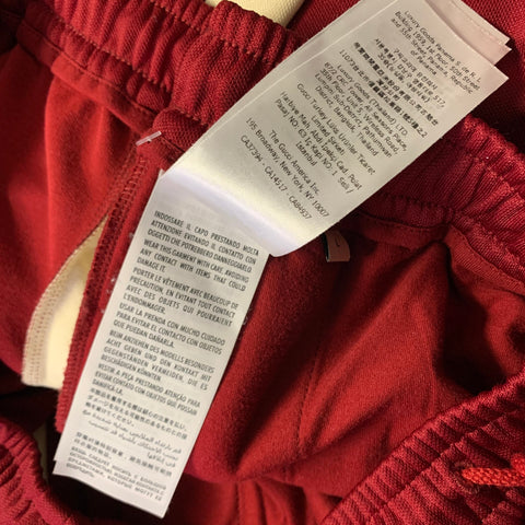 GUCCI Size L Burgundy Beige Polyester Cotton Sweatpants Casual Pants