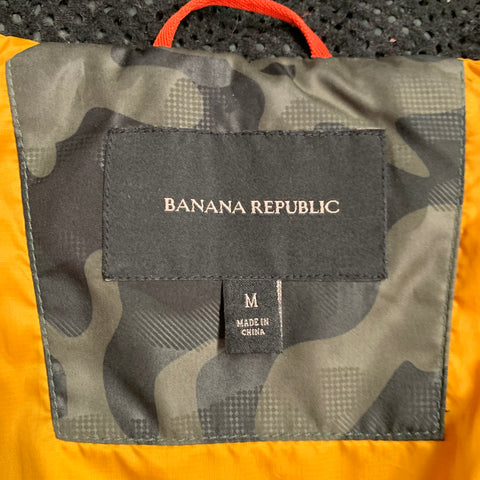 BANANA REPUBLIC Size M Green Brown Camouflage Polyester Padded Coat