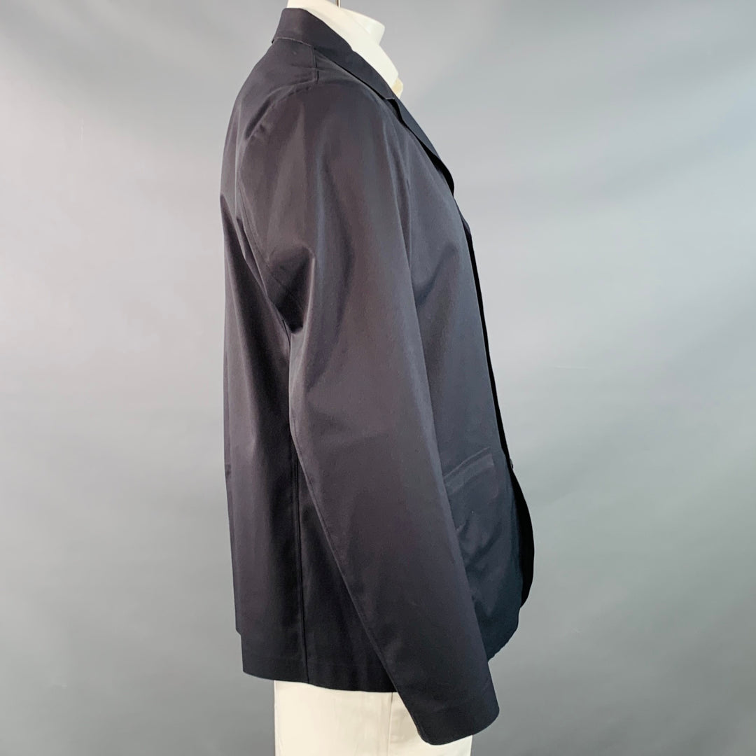 THEORY Size XL Laser Defense Black Polyester Notch Lapel Sport Coat