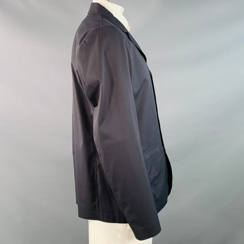 THEORY Size XL Laser Defense Black Polyester Notch Lapel Sport Coat