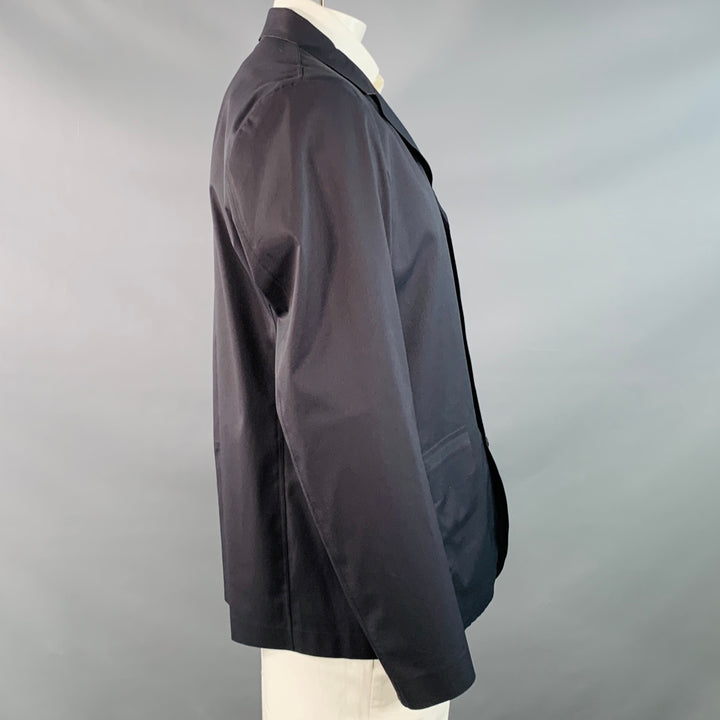 THEORY Size XL Laser Defense Black Polyester Notch Lapel Sport Coat