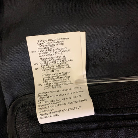 MAISON MARGIELA Size 42  Charcoal Navy Pinstripe Wool Notch Lapel Sport Coat
