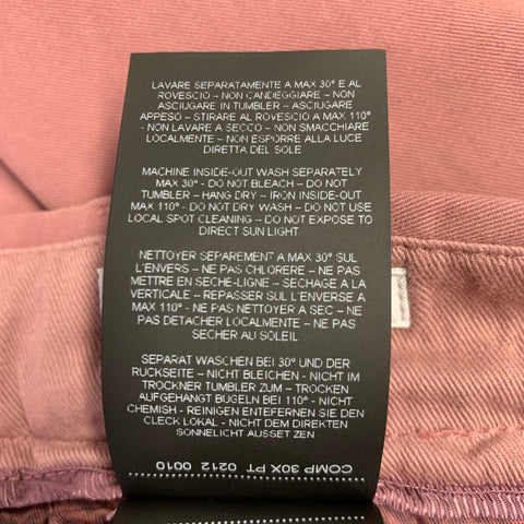 PT TORINO Size 34 Pink Rose Cotton Blend Pleated Dress Pants