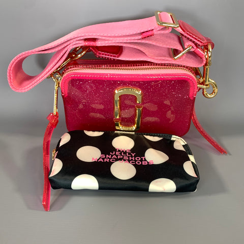 MARC JACOBS Pink Gold Glitter PVC Shoulder Bag