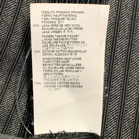 MARC JACOBS Size 34 Black Grey Stripe Virgin Wool Straight Dress Pants
