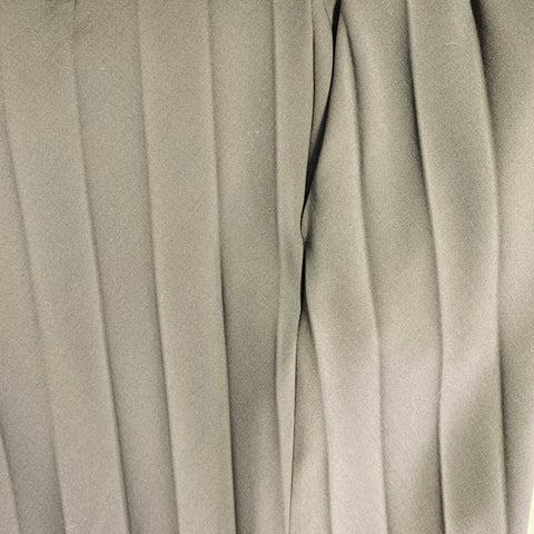 VALENTINO Pantalon plissé noir Taille 36 en mélange polyester et laine vierge