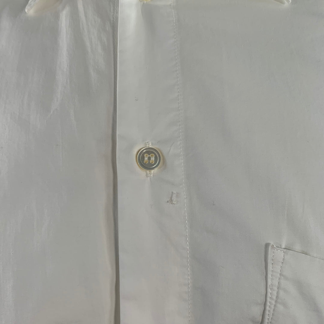 ISCRIRE SS20 Size S White Cotton Oversized One Pocket Volume Long Sleeve Shirt