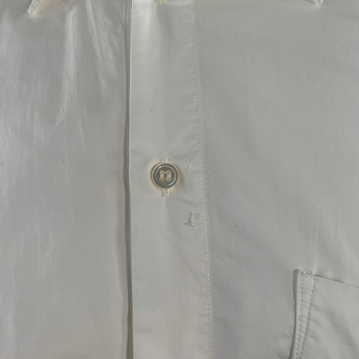 ISCRIRE SS20 Size S White Cotton Oversized One Pocket Volume Long Sleeve Shirt